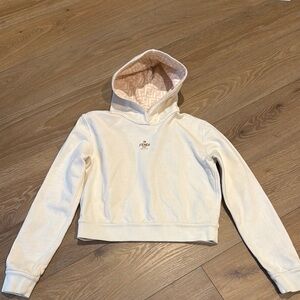 Fendi Women's Cream Reversible Hoodie Sweater
